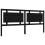 VidaXL (black, 200 x 200 cm) vidaXL Bed Frame Bed Base Platform Bed with Headboard King Size Solid Wood 8