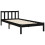 VidaXL (black, 75 x 190 cm) vidaXL Bed Frame Bed Base Platform Bed with Headboard King Size Solid Wood 9