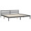 VidaXL (grey, 200 x 200 cm) vidaXL Bed Frame Bed Base Platform Bed with Headboard Black Single Solid Wood 9