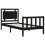 VidaXL (black, 75 x 190 cm) vidaXL Bed Frame Bed Base Platform Bed with Headboard King Size Solid Wood 5