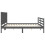 VidaXL (grey, 200 x 200 cm) vidaXL Bed Frame Bed Base Platform Bed with Headboard Black Single Solid Wood 7