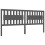 VidaXL (grey, 200 x 200 cm) vidaXL Bed Frame Bed Base Platform Bed with Headboard Black Single Solid Wood 8