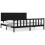 VidaXL (black, 200 x 200 cm) vidaXL Bed Frame Bed Base with Headboard Honey Brown Small Double Solid Wood 1