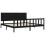 VidaXL (black, 200 x 200 cm) vidaXL Bed Frame Bed Base with Headboard Honey Brown Small Double Solid Wood 5