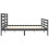 VidaXL (grey, 200 x 200 cm) vidaXL Bed Frame Bed Base Platform Bed with Headboard Small Single Solid Wood 7