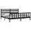 VidaXL (black, 200 x 200 cm) vidaXL Bed Frame Bed Base Platform Bed with Headboard Black Double Solid Wood 3