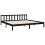 VidaXL (black, 200 x 200 cm) vidaXL Bed Frame Bed Base Platform Bed with Headboard Black Double Solid Wood 9