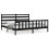 VidaXL (black, 200 x 200 cm) vidaXL Bed Frame Bed Base Platform Bed with Headboard Black Double Solid Wood 1