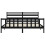 VidaXL (black, 200 x 200 cm) vidaXL Bed Frame Bed Base Platform Bed with Headboard Black Double Solid Wood 6