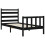 VidaXL (black, 75 x 190 cm) vidaXL Bed Frame Bed Base Platform Bed with Headboard Black Double Solid Wood 5