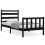 VidaXL (black, 75 x 190 cm) vidaXL Bed Frame Bed Base Platform Bed with Headboard Black Double Solid Wood 1