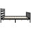 VidaXL (black, 200 x 200 cm) vidaXL Bed Frame Bed Base Platform Bed with Headboard Black Double Solid Wood 7