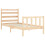 VidaXL (brown, 75 x 190 cm) vidaXL Bed Frame Bed Base Platform Bed with Headboard Black Double Solid Wood 5