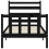VidaXL (black, 75 x 190 cm) vidaXL Bed Frame Bed Base Platform Bed with Headboard Black Double Solid Wood 6