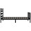 VidaXL (black, 75 x 190 cm) vidaXL Bed Frame Bed Base Platform Bed with Headboard Black Double Solid Wood 7