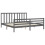 VidaXL (grey, 200 x 200 cm) vidaXL Bed Frame Platform Bed with Headboard White Super King Size Solid Wood 5