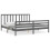 VidaXL (grey, 200 x 200 cm) vidaXL Bed Frame Platform Bed with Headboard White Super King Size Solid Wood 2