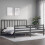 VidaXL (grey, 200 x 200 cm) vidaXL Bed Frame Platform Bed with Headboard White Super King Size Solid Wood 3