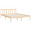 VidaXL (brown, 140 x 200 cm) vidaXL Bed Frame Bed Base Platform Bed with Headboard Grey Single Solid Wood 9