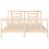 VidaXL (brown, 160 x 200 cm) vidaXL Bed Frame Bed Base Platform Bed with Headboard Grey Single Solid Wood 6