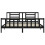 VidaXL (black, 200 x 200 cm) vidaXL Bed Frame Bed Base Platform Bed with Headboard Grey Single Solid Wood 6