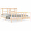VidaXL (brown, 160 x 200 cm) vidaXL Bed Frame Bed Base Platform Bed with Headboard Grey Single Solid Wood 2