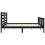 VidaXL (black, 200 x 200 cm) vidaXL Bed Frame Bed Base Platform Bed with Headboard Grey Single Solid Wood 7