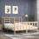 VidaXL (brown, 160 x 200 cm) vidaXL Bed Frame Bed Base Platform Bed with Headboard Grey Single Solid Wood 3