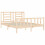 VidaXL (brown, 160 x 200 cm) vidaXL Bed Frame Bed Base Platform Bed with Headboard Grey Single Solid Wood 5