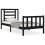 VidaXL (black, 75 x 190 cm) vidaXL Bed Frame Bed Base Platform Bed with Headboard Grey Single Solid Wood 1