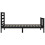 VidaXL (black, 75 x 190 cm) vidaXL Bed Frame Bed Base Platform Bed with Headboard Grey Single Solid Wood 7