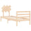VidaXL (brown, 75 x 190 cm) vidaXL Bed Frame Platform Bed with Headboard Black Small Single Solid Wood 5