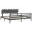 VidaXL (grey, 200 x 200 cm) vidaXL Bed Frame Platform Bed with Headboard Black Small Single Solid Wood 5