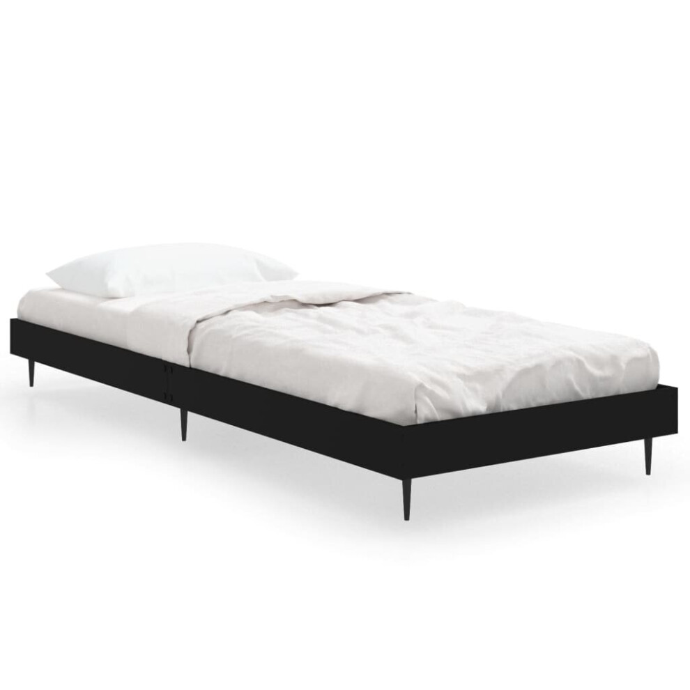 (black, 75 x 190 cm) vidaXL Bed Frame Bedroom Platform Bed Frame Bedstead Bed Base Engineered Wood