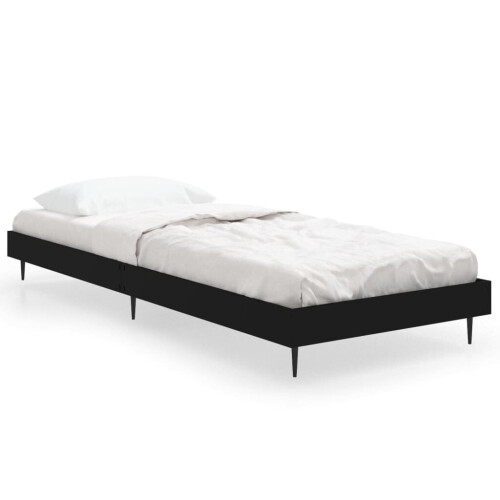 VidaXL (black, 75 x 190 cm) vidaXL Bed Frame Bedroom Platform Bed Frame Bedstead Bed Base Engineered Wood 1