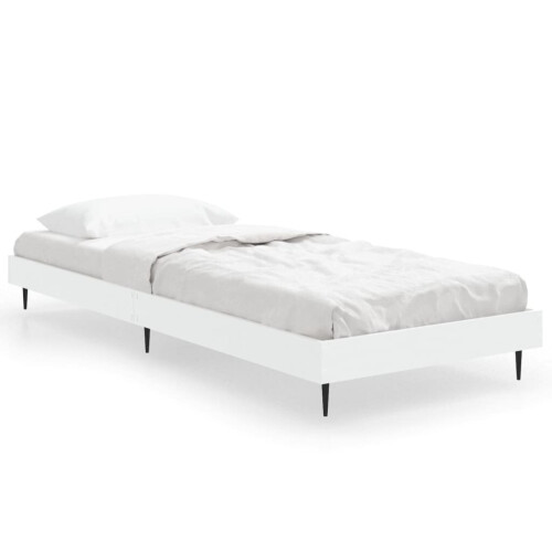 VidaXL (white, 75 x 190 cm) vidaXL Bed Frame Bedroom Platform Bed Frame Bedstead Bed Base Engineered Wood