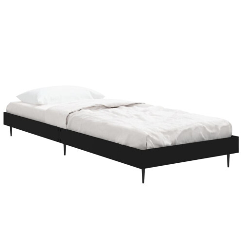 VidaXL (black, 75 x 190 cm) vidaXL Bed Frame Bedroom Platform Bed Frame Bedstead Bed Base Engineered Wood 2