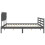 VidaXL (grey, 200 x 200 cm) vidaXL Bed Frame Platform Bed with Headboard Black Small Single Solid Wood 7