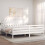 VidaXL (white, 200 x 200 cm) vidaXL Bed Frame Platform Bed with Headboard Black Small Single Solid Wood 3
