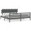VidaXL (grey, 200 x 200 cm) vidaXL Bed Frame Platform Bed with Headboard Black Small Single Solid Wood 2