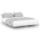 VidaXL (high gloss white, 120 x 200 cm) vidaXL Bed Frame Bedroom Platform Bed Frame Bedstead Bed Base Engineered Wood 1