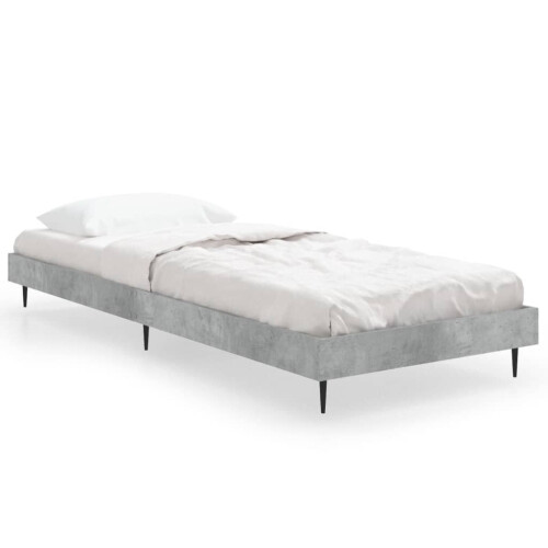 VidaXL (concrete grey, 75 x 190 cm) vidaXL Bed Frame Bedroom Platform Bed Frame Bedstead Bed Base Engineered Wood