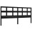 VidaXL (black, 200 x 200 cm) vidaXL Bed Frame Bed Base Platform Bed with Headboard Grey Single Solid Wood 8