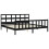 VidaXL (black, 200 x 200 cm) vidaXL Bed Frame Bed Base Platform Bed with Headboard Grey Single Solid Wood 5