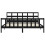VidaXL (black, 200 x 200 cm) vidaXL Bed Frame Bed Base Platform Bed with Headboard Grey Single Solid Wood 6