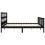 VidaXL (black, 200 x 200 cm) vidaXL Bed Frame Bed Base Platform Bed with Headboard Grey Single Solid Wood 7