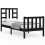 VidaXL (black, 75 x 190 cm) vidaXL Bed Frame Platform Bed with Headboard Black Small Double Solid Wood 1