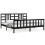 VidaXL (black, 200 x 200 cm) vidaXL Bed Frame Platform Bed with Headboard Black Small Double Solid Wood 1