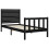 VidaXL (black, 75 x 190 cm) vidaXL Bed Frame Platform Bed with Headboard White Small Double Solid Wood 5