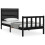 VidaXL (black, 75 x 190 cm) vidaXL Bed Frame Platform Bed with Headboard White Small Double Solid Wood 1